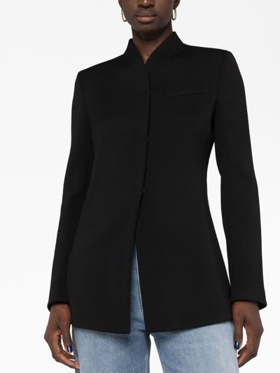 Shop Giorgio Armani Single-breasted Blazer In Black