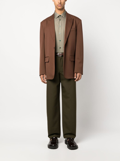 Etro Geometric-pattern Long-sleeve Shirt In Green