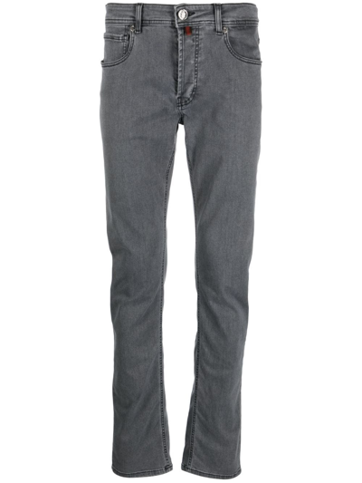 Shop Billionaire Mid-rise Straight-leg Jeans In Grey