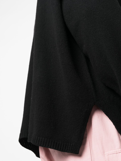 Rick Owens Black Porterville Alpaca Knit Sweater In Black