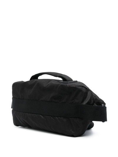 Shop Moncler Alchemy Logo-print Leather Shoulder Bag In Black