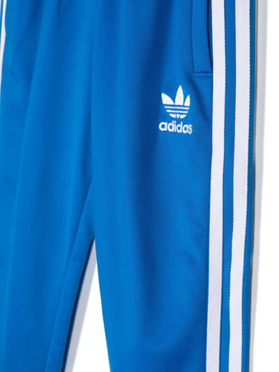 Shop Adidas Originals Logo-embroidered Track Pants In Blue