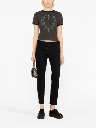 Dsquared2 Black Bull Jennifer Skinny Jeans In Black