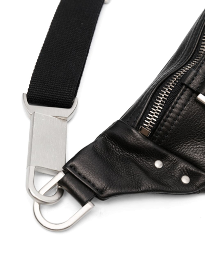Shop Rick Owens Geo Leather Belt Bag In Black