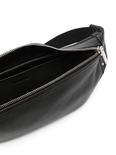 Shop Rick Owens Geo Leather Belt Bag In Black