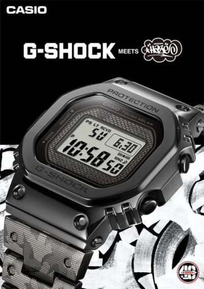 Pre-owned Casio G-shock X Eric Haze Gmw-b5000eh-1jr Solar Radio Men's Watch Black