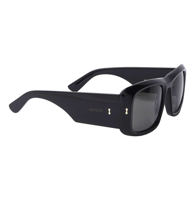 Pre-owned Gucci Authentic 1080 Black Chunky Retro Rivet Unisex Sunglass Gg1080s 001 Unisex In Yellow