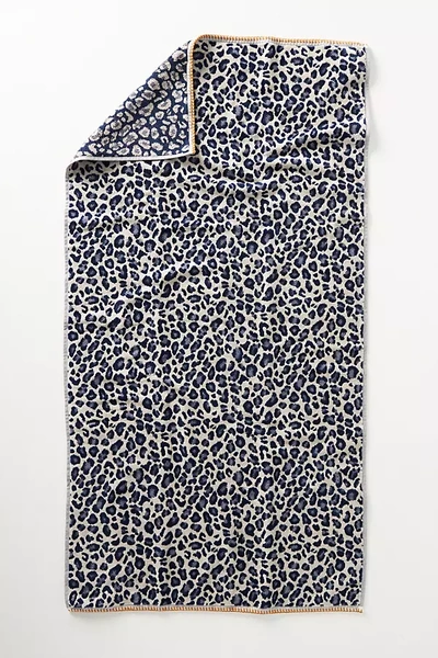 Shop Anthropologie Lola Leopard Towel Collection In Blue