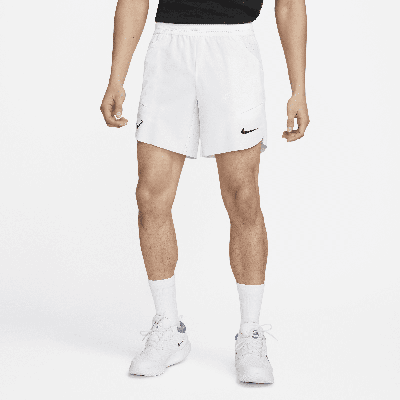 Shop Nike Rafa  Men's Dri-fit Adv 7" Tennis Shorts In White