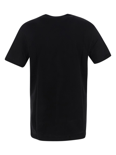 Shop Dolce & Gabbana Cotton T-shirt With Embroidery In Black