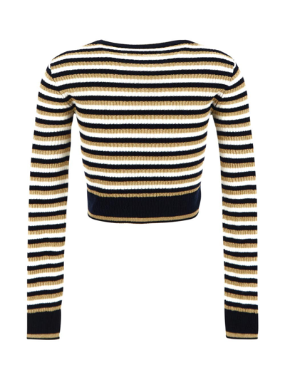 Shop Valentino Wool And Lurex Jumper In Multicolor