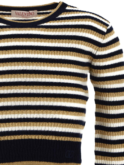 Shop Valentino Wool And Lurex Jumper In Multicolor