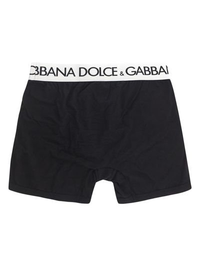 Shop Dolce & Gabbana Cotton Jersey Boxers In Black