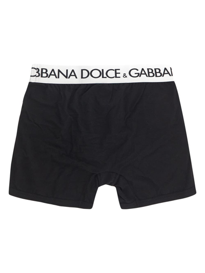 Dolce & Gabbana Regular Fit Boxer Shorts In Black
