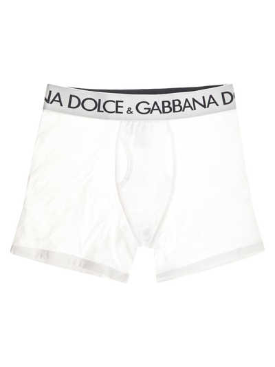 Shop Dolce & Gabbana Cotton Jersey Boxers In White