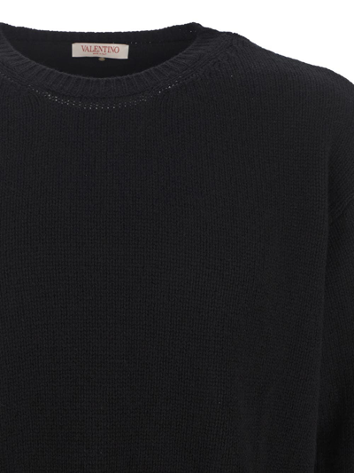 Shop Valentino Knit Jumper In Black