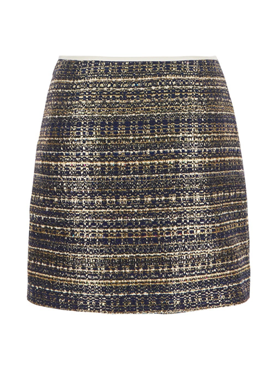 Shop Valentino Tweed Party Mini Skirt In Multicolor