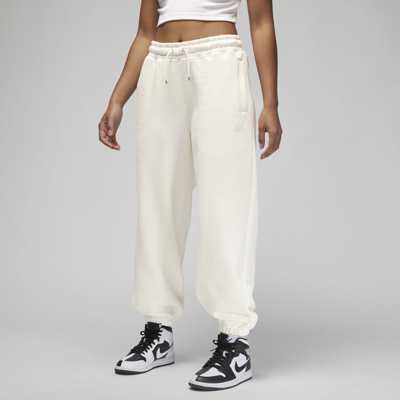 Shop Jordan Women's  Flight Fleece Pants In White