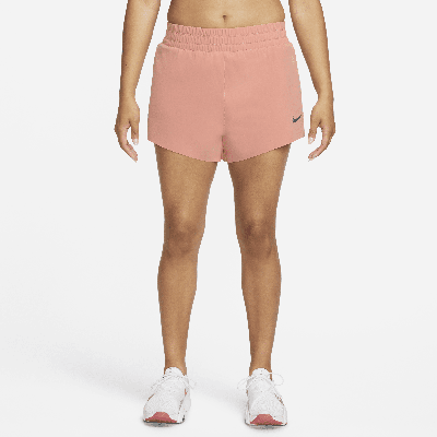 Shop Nike Women's Dri-fit Running Division High-waisted 3" Brief-lined Running Shorts With Pockets In Pink