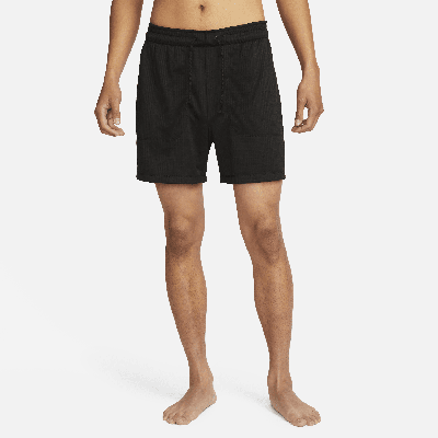 Shop Nike Men's  Yoga Dri-fit 5" Unlined Shorts In Black