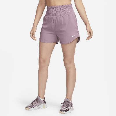 Shop Nike Women's One Dri-fit Ultra High-waisted 3" Brief-lined Shorts In Purple