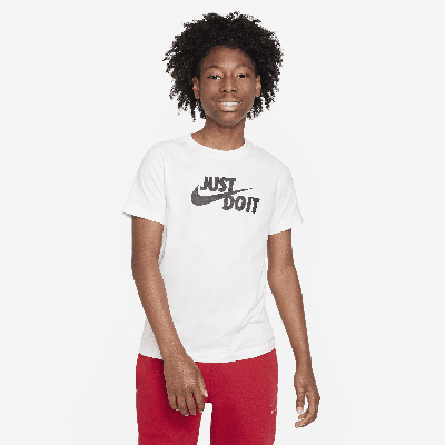 Shop Nike Sportswear Big Kids' T-shirt In White
