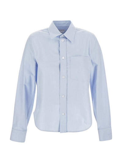 Shop Bottega Veneta Oxford Shirt In Blue