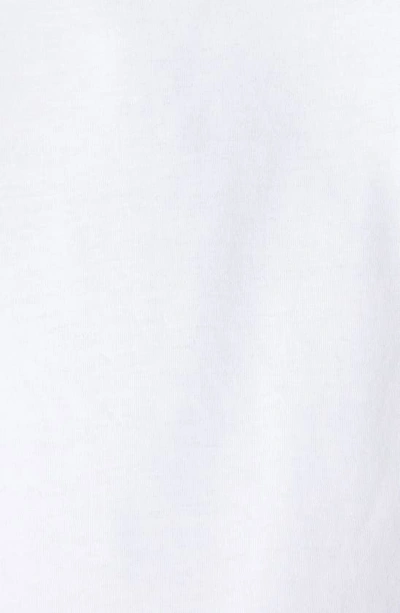 Shop Balmain Button Shoulder Cotton Logo Graphic T-shirt In Gab White/ Black