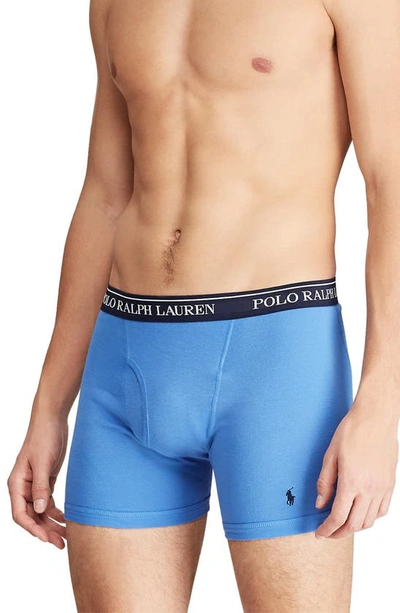 Polo Ralph Lauren Classic Fit Boxer Briefs - Pack Of 5 In Assorted Blue