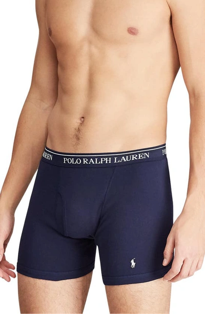 Polo Ralph Lauren Classic Fit Boxer Briefs - Pack Of 5 In Assorted Blue