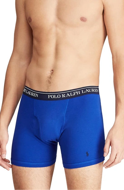 Polo Ralph Lauren Classic Fit Boxer Briefs - Pack Of 5 In Assorted Blue