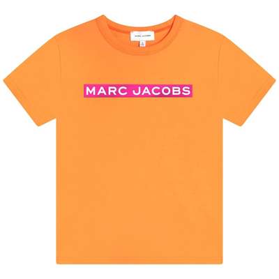 Shop The Marc Jacobs Kids Logo Printed Crewneck T In Orange