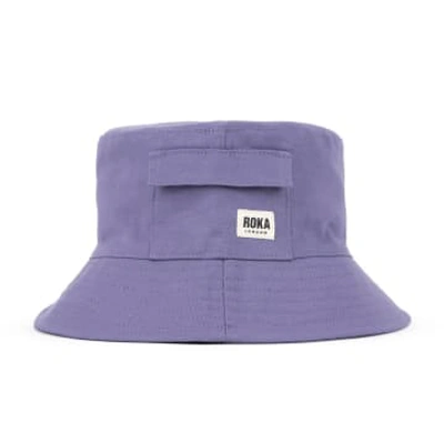 Shop Roka Hatfield Bucket Hat One Size In Sustainable Water Resistant Cotton Peri Purple