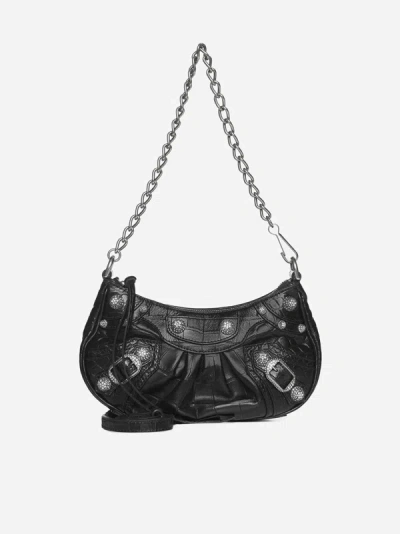 Shop Balenciaga Le Cagole Leather Mini Bag In Black