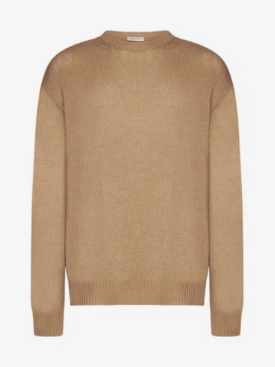 Shop Valentino Cashmere Sweater In Camel