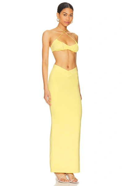 Shop Superdown Raquel Skirt Set In Yellow