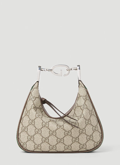 Shop Gucci Gg Attache Mini Bag In Brown