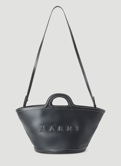 Shop Marni Tropicalia Small Shoulder Bag In Black