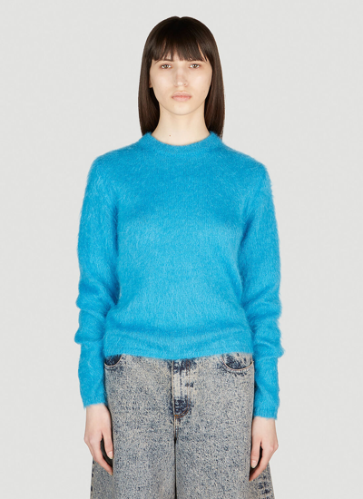 Shop Marni Crewneck Sweater In Blue