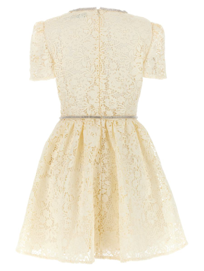 Shop Self-portrait Crystal Lace Dress In White