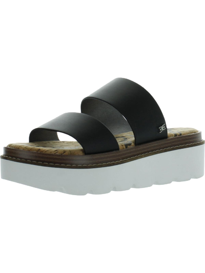 Shop Sam Edelman Raul Womens Open Toe Slip On Flatform Sandals In Multi