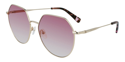Longchamp Women's Lo154s-724 Fashion Gold Sunglasses In Gold