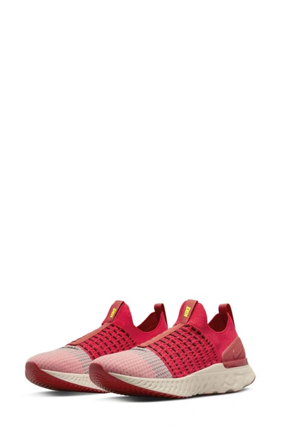 Shop Nike React Phantom Run Flyknit 2 Running Shoe In Siren Red/ Black/ White