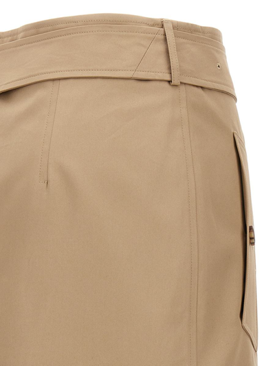 Shop Burberry 'brielle' Skirt In Beige