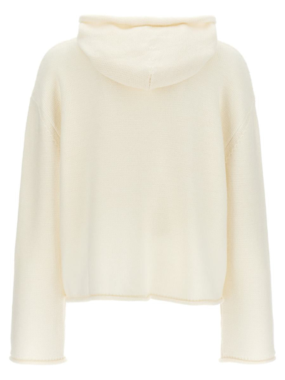 Shop Mm6 Maison Margiela Logo Hooded Sweater In White