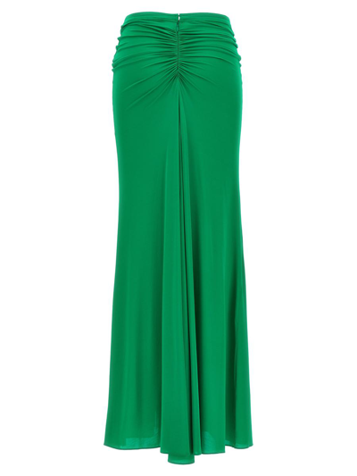 Shop Paco Rabanne Long Ring Skirt In Green