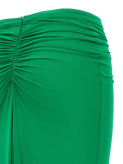 Shop Rabanne Paco  Long Ring Skirt In Green