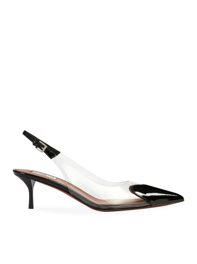 Shop Alaïa Slingback Le Cœur In Black