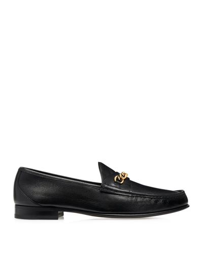Shop Tom Ford Supple Grain Loafers In Black