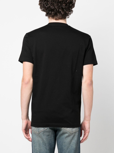 Dsquared2 Pixel-print Short-sleeve T-shirt In Black